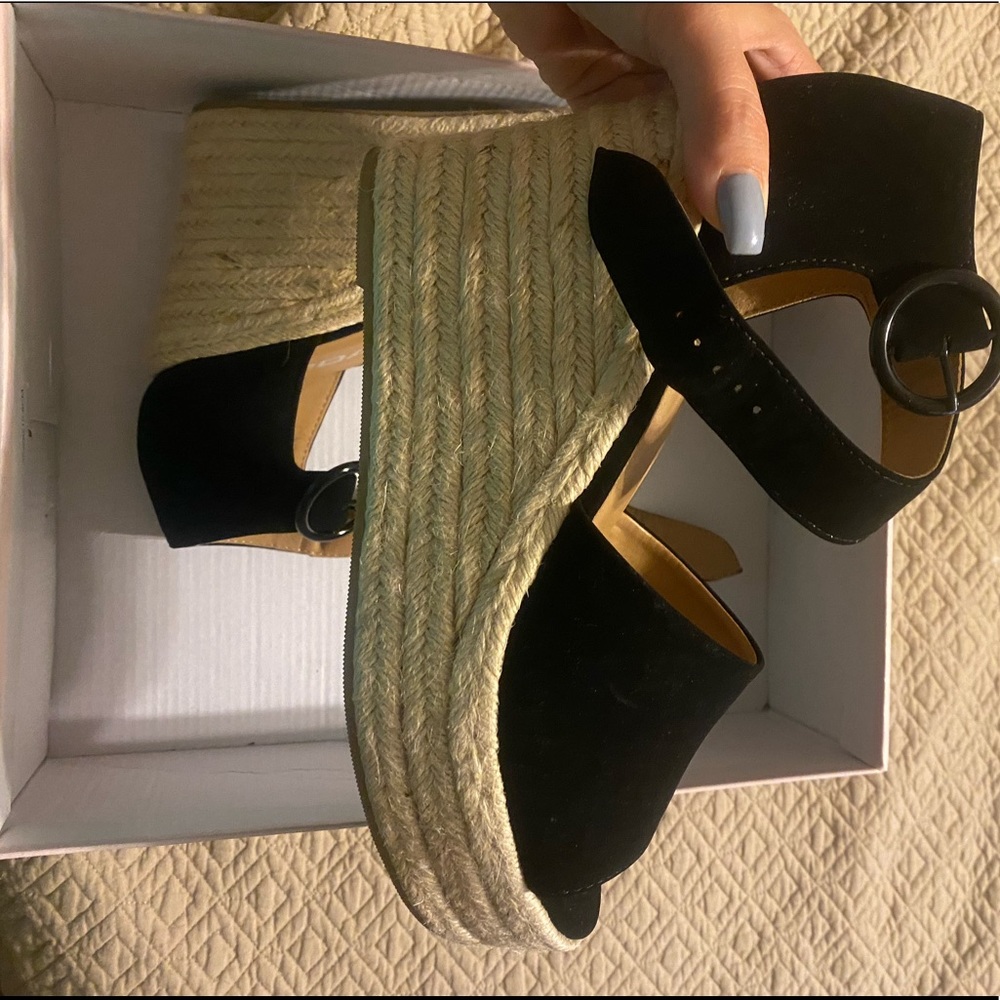 Wedge heels, worn maybe once. Size 8
